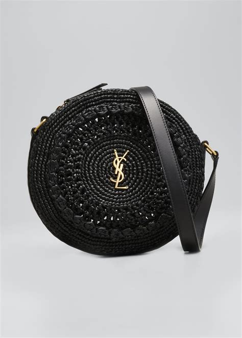 sac raphia ysl|Saint Laurent Sac YSL Round Raffia Crossbody Bag.